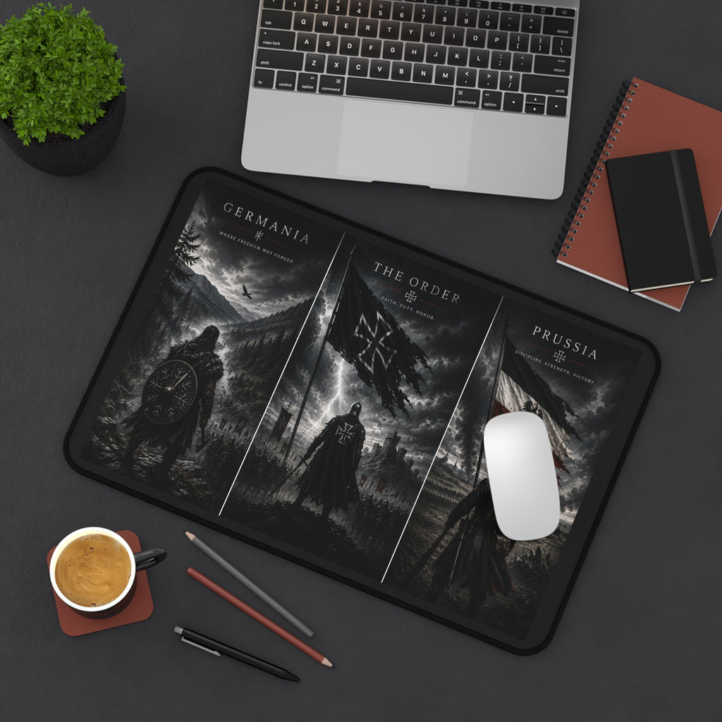 Medieval History Gaming Desk Mat | Germania, The Order & Prussia | Extended Mouse Pad
