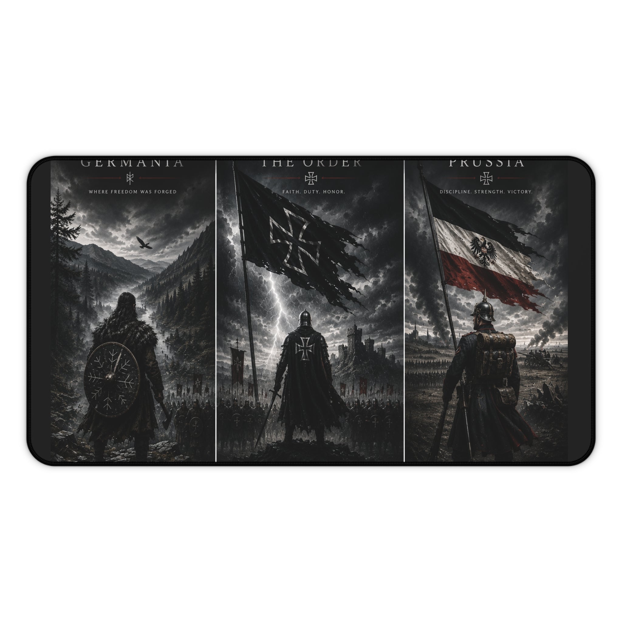 Medieval History Gaming Desk Mat | Germania, The Order & Prussia | Extended Mouse Pad
