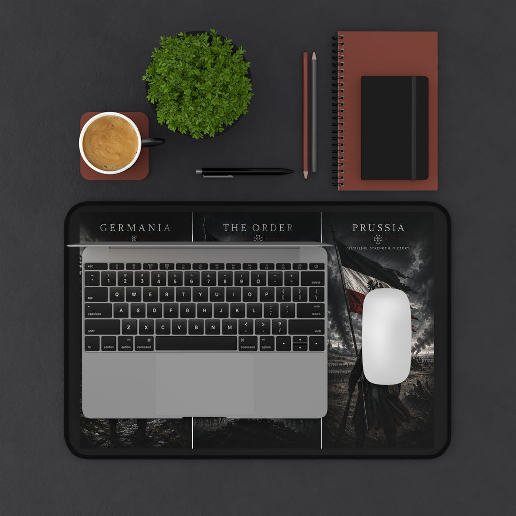 Medieval History Gaming Desk Mat | Germania, The Order & Prussia | Extended Mouse Pad