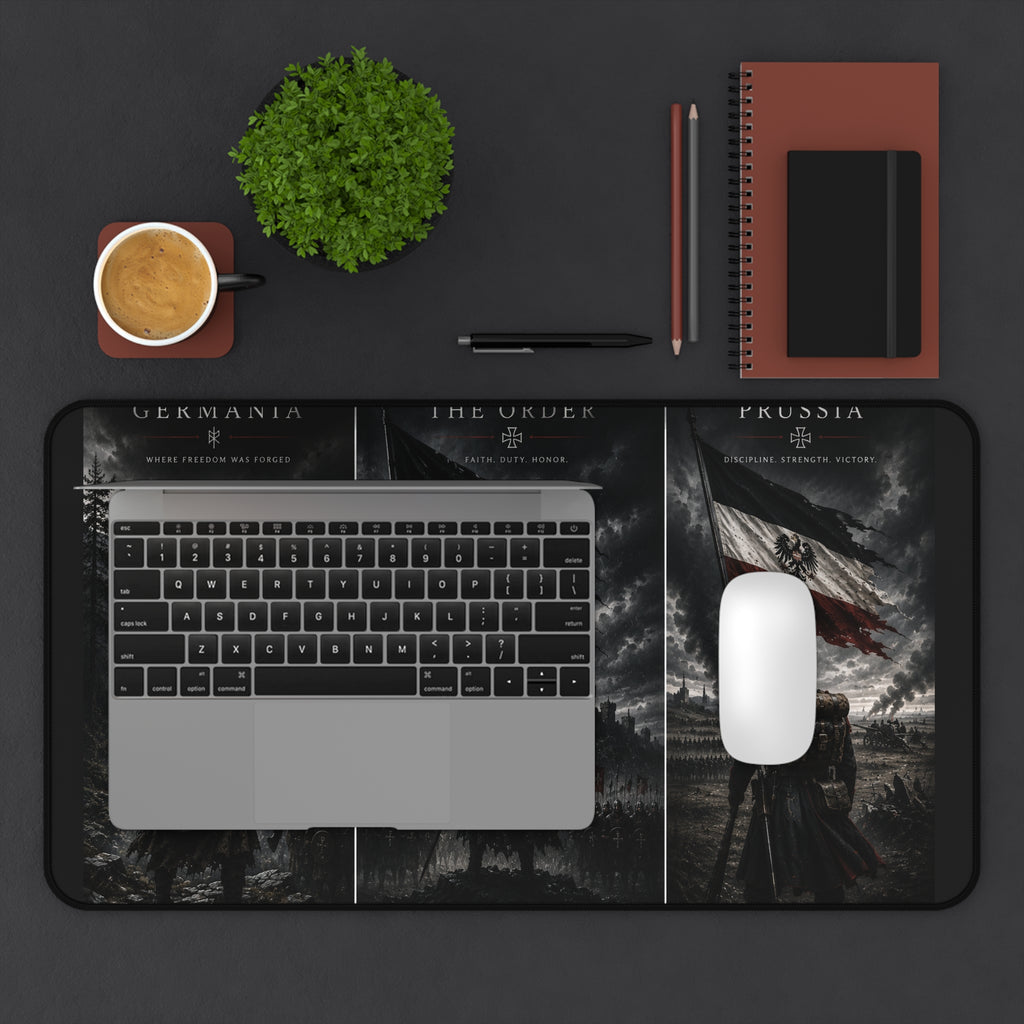 Medieval History Gaming Desk Mat | Germania, The Order & Prussia | Extended Mouse Pad