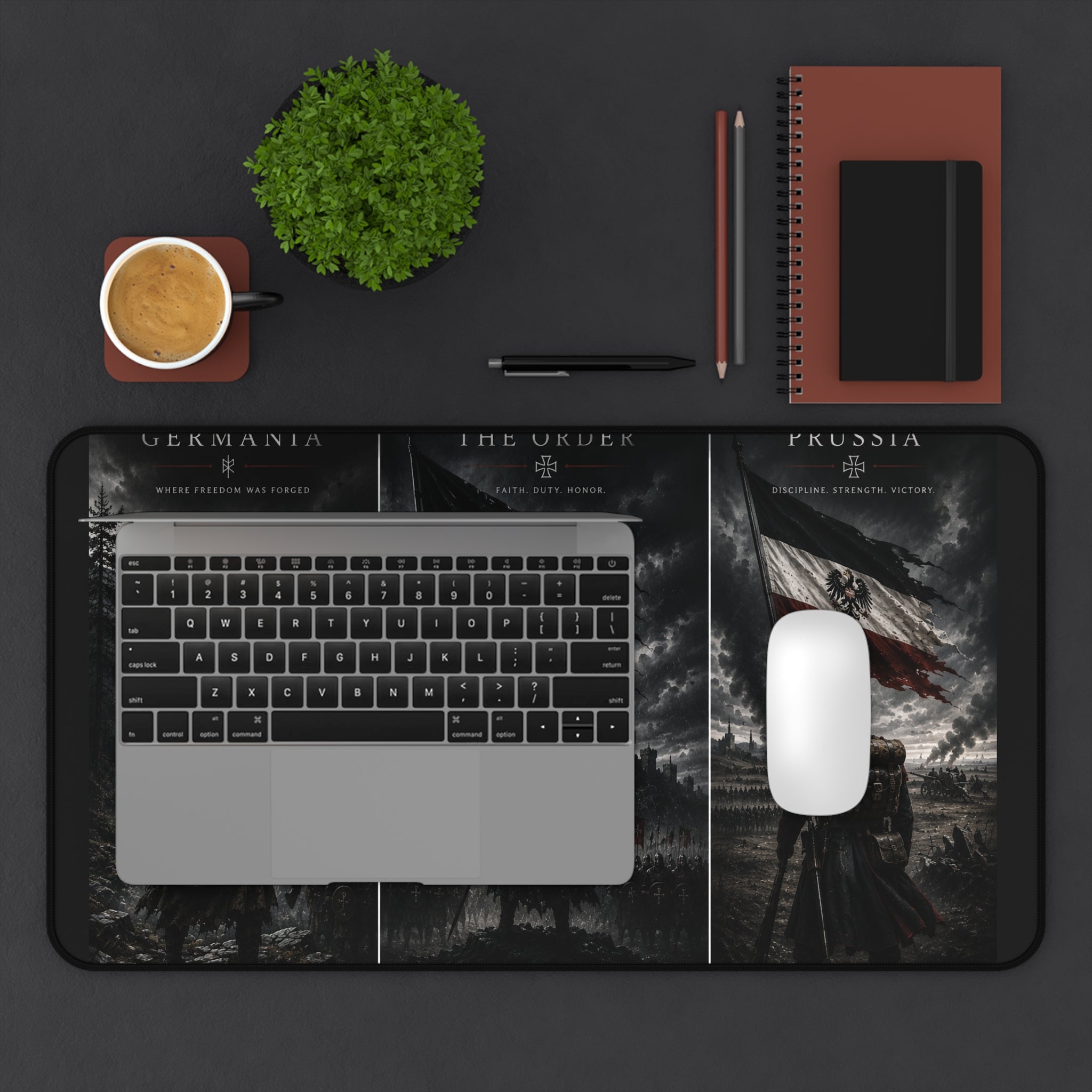 Medieval History Gaming Desk Mat | Germania, The Order & Prussia | Extended Mouse Pad