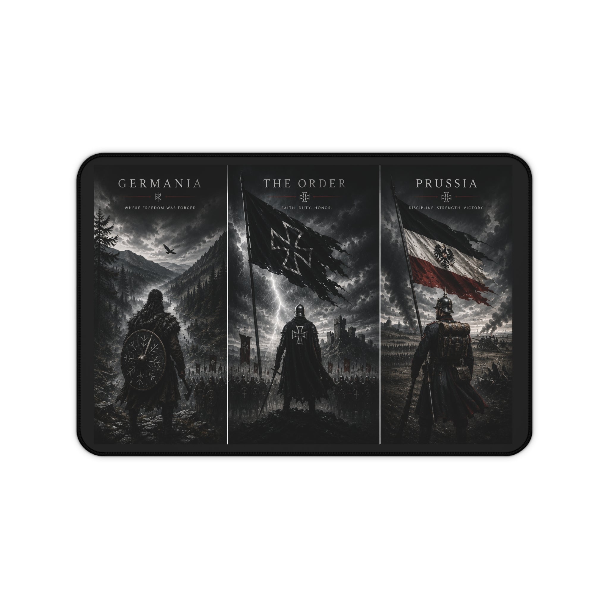Medieval History Gaming Desk Mat | Germania, The Order & Prussia | Extended Mouse Pad